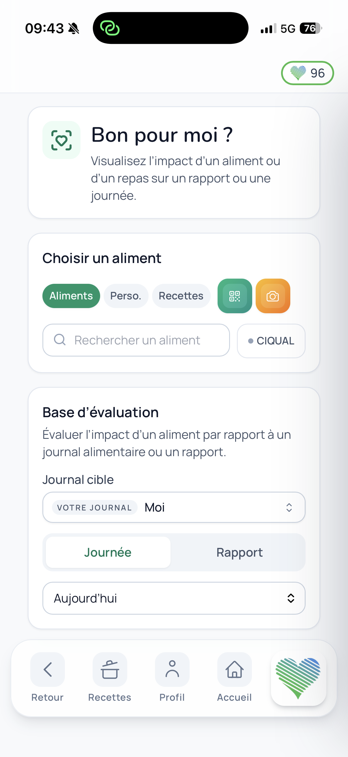 Bon pour moi : impact d'un aliment sur vos objectifs